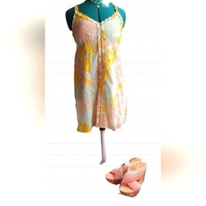 New Paisly Ruffle Babydoll Dress With Tags Attched